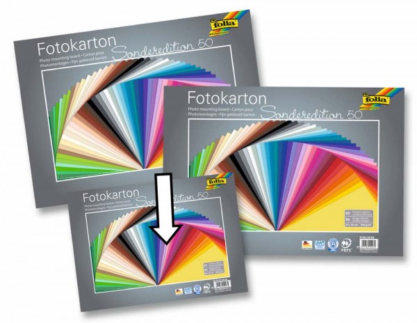 Fotokarton 300 g/qm, Sonderedition, 50 Blatt in 50 Farben