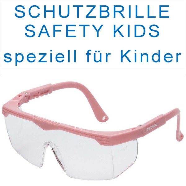 Schutzbrille Safety Kids Pink speziell für Kinder