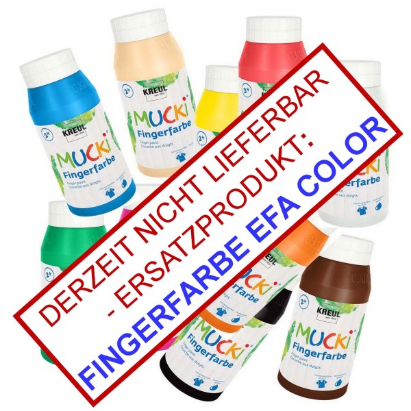 Mucki Fingerfarbe SET von Kreul, 10 x 750 ml in 10 Farben