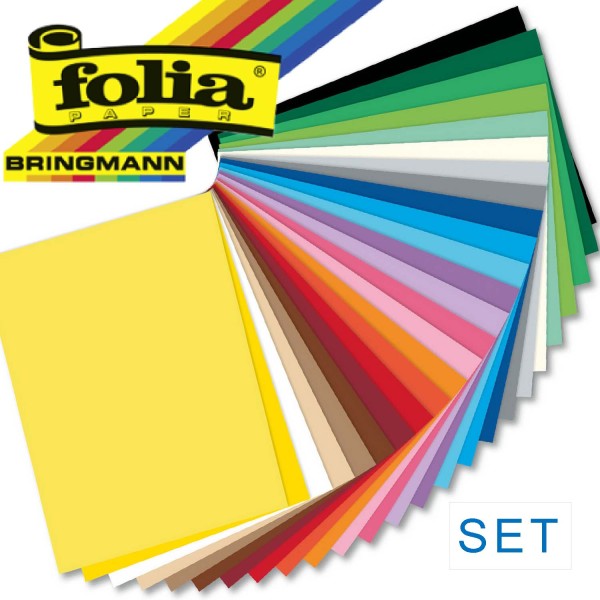 Fotokarton SET von Folia mit 52 Farben Format 50 x 70 cm je 10 Blatt