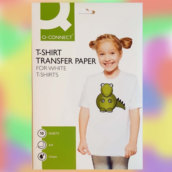 T-Shirt Transfer Papier Inkjet, für weiße Stoffe, 10 Stück A4