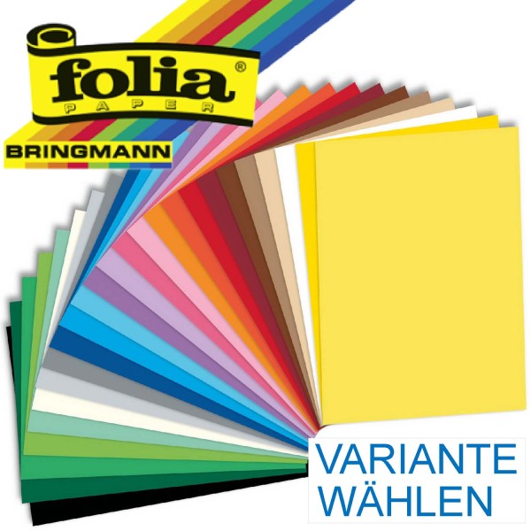 Tonpapier/Naturpapier 130 g/qm von Folia, Format 50 x 70 cm, Preis pro 10er-Pack