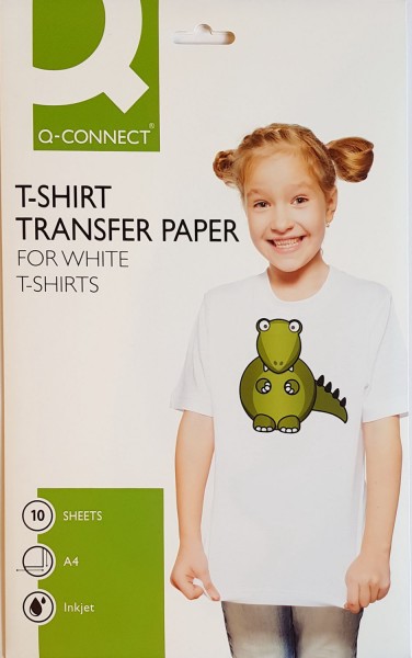 T-Shirt Transfer Papier Inkjet, für weiße Stoffe, 10 Stück A4