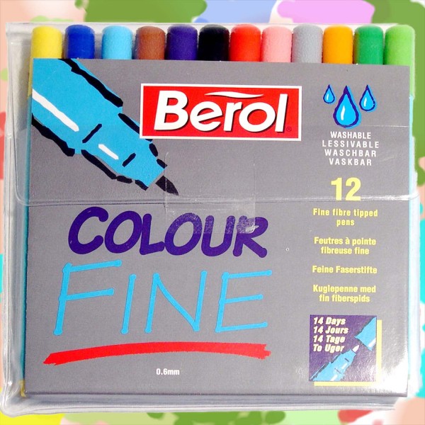 Berol Filzstifte Colour Fine - Etui 12 Farben