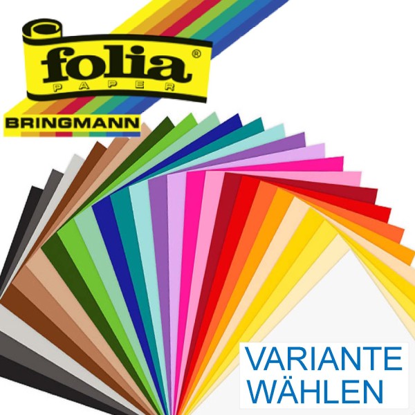 Folia Tonkarton 220 g, Format 50 x 70 cm, je 10 Bögen einer Farbe, 31 verschiedene Farben